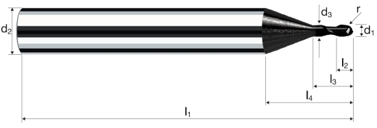 Kulová fréza MicroX (MicrospheroXG)