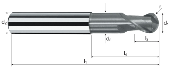 Kulová fréza SpheroX (Sphero-XF)