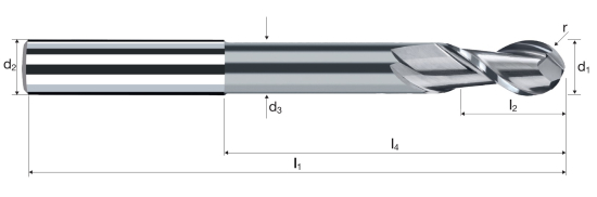 Kulová fréza Sphericut (Sphero-Alu)
