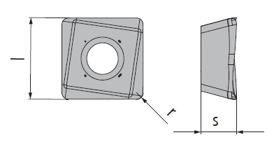 Břitová destička Squareworx® vel. M - neželezné materiály