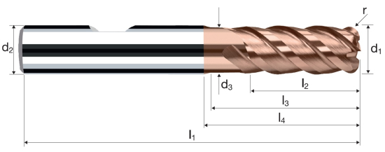 Rohová fréza HX (HX-RNVS)