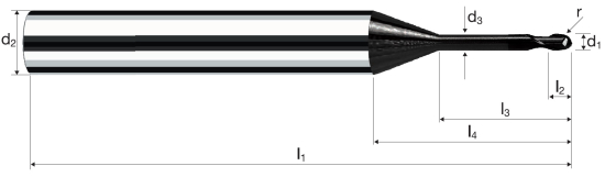 Kulová fréza MicroX (MicrospheroXG)