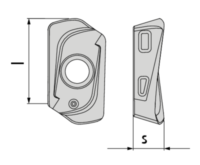 Břitová destička Slotworx® vel. M - nerez, těžkoobrobitelné materiály