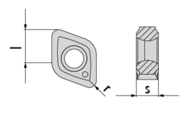 Kosočtvercová břitová destička Finworx® - kalená ocel
